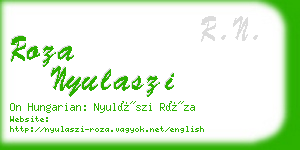 roza nyulaszi business card